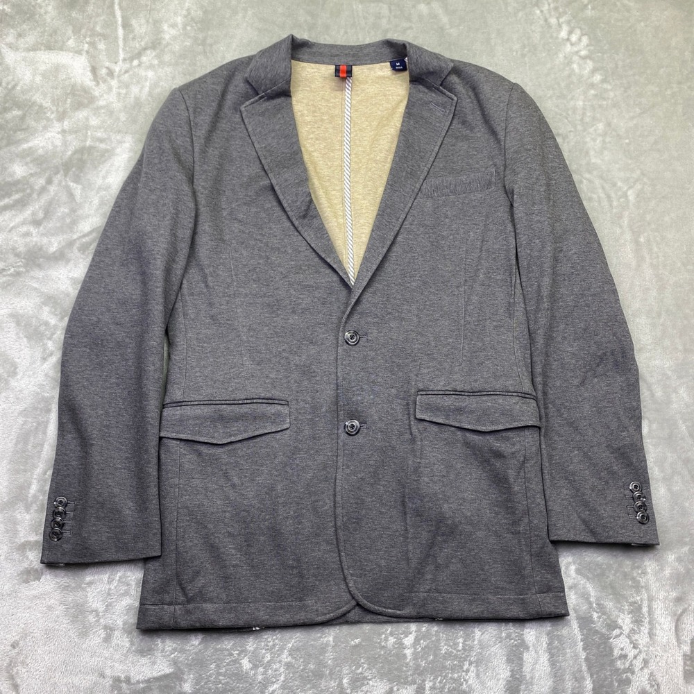 CREMEUX 38‎ Gray Cotton Blend Blazer Jacket Sz M Two Button Casual Sport Coat